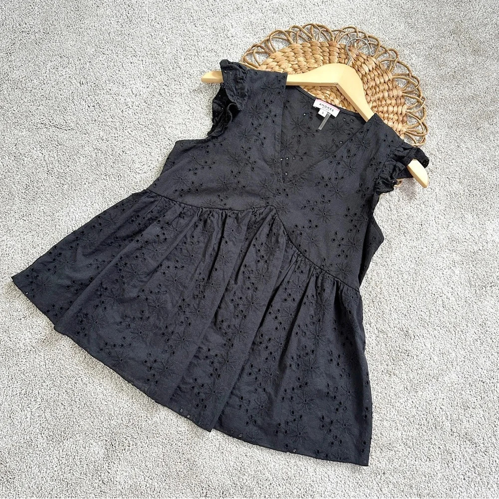 Andree By Unit Eyelet Flutter Sleeveless Floral B… - image 2